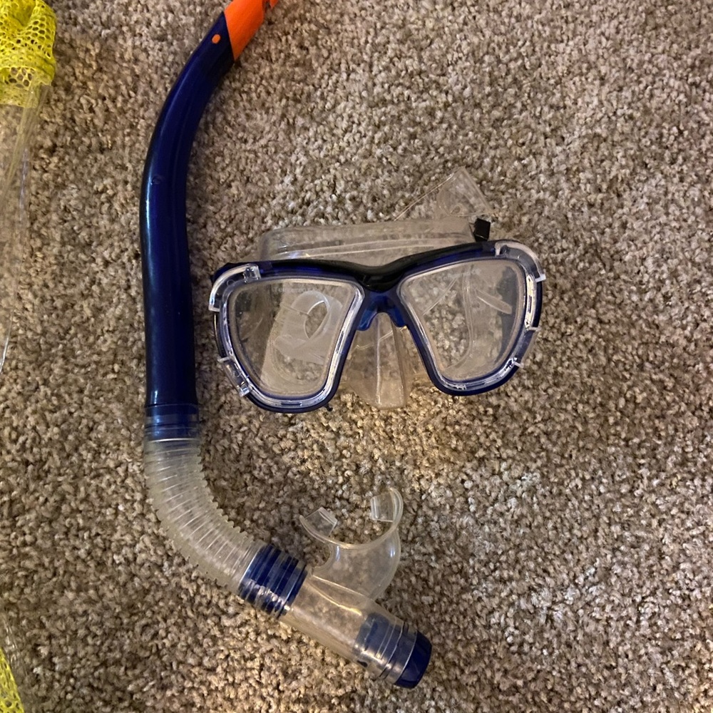 Blue Snorkel and Mask Set